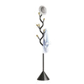 Tree Coat Rack Stand with Hooks, Black Metal, 70.9 in